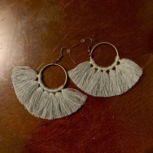 Grey Tassel Earrings $4.00 with Bundle